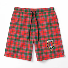 Dalziel Modern Tartan Crest Men's Beach Shorts