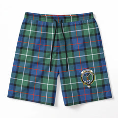Davidson of Tulloch Tartan Crest Men's Beach Shorts