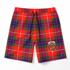 Fraser Tartan Crest Men's Beach Shorts