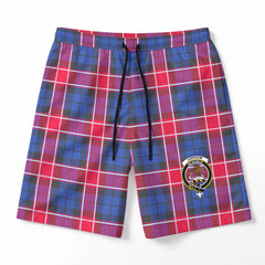 Graham of Menteith Red Tartan Crest Men's Beach Shorts