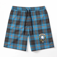 Horsburgh Tartan Crest Men's Beach Shorts