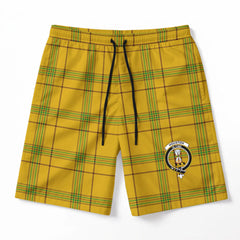 Houston Tartan Crest Men's Beach Shorts
