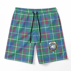 Inglis Ancient Tartan Crest Men's Beach Shorts