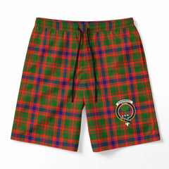 Kinninmont Tartan Crest Men's Beach Shorts