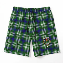Learmonth Tartan Crest Men's Beach Shorts