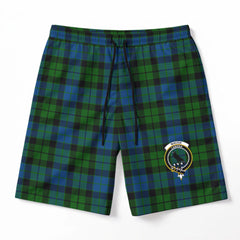 MacKie Tartan Crest Men's Beach Shorts