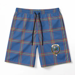 MacLaine of Loch Buie Hunting Ancient Tartan Crest Men's Beach Shorts