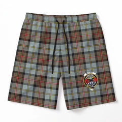MacLeod of Harris Weathered Tartan Crest Men's Beach Shorts