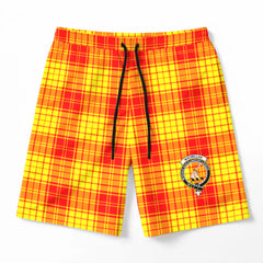 MacMillan Clan Tartan Crest Men's Beach Shorts