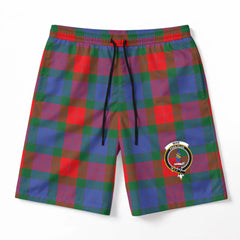 Mar Tartan Crest Men's Beach Shorts