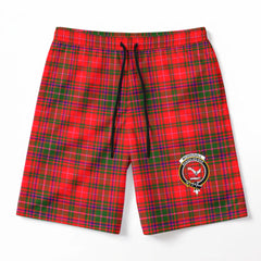 McDougall Modern Tartan Crest Men's Beach Shorts