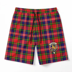 McPherson Modern Tartan Crest Men's Beach Shorts