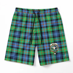 Murray of Atholl Ancient Tartan Crest Men's Beach Shorts