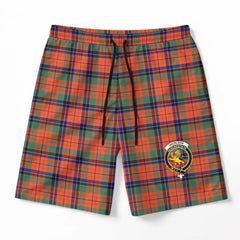 Nicolson Ancient Tartan Crest Men's Beach Shorts
