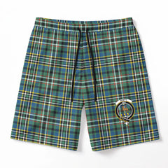 Scott Green Ancient Tartan Crest Men's Beach Shorts