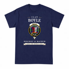 Boyle Tartan Crest Mischief and Mayhem T-shirt