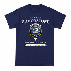 Edmonstone Tartan Crest Mischief and Mayhem T-shirt