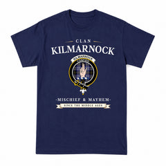 Kilmarnock Tartan Crest Mischief and Mayhem T-shirt