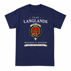 Langlands Tartan Crest Mischief and Mayhem T-shirt