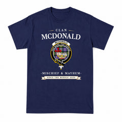 McDonald Ancient Tartan Crest Mischief and Mayhem T-shirt