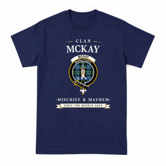 McKay Ancient Tartan Crest Mischief and Mayhem T-shirt