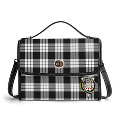 McFarlane Black - White Tartan Crest Satchel Bag