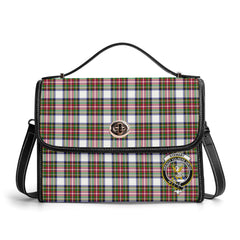 Stewart Dress Modern Tartan Crest Satchel Bag
