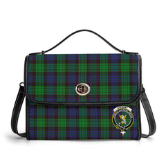 Stewart Old Modern Tartan Crest Satchel Bag