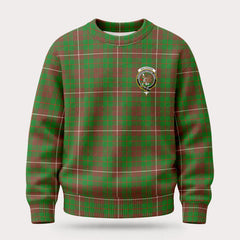 MacKinnon Hunting Modern Tartan Crest Sweater