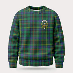 Stewart Hunting Modern Tartan Crest Sweater
