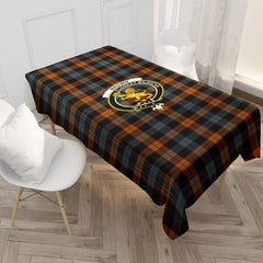 Brown Ancient Tartan Crest Tablecloth