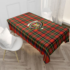 Stewart Royal Modern Tartan Crest Tablecloth
