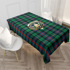 Urquhart Broad Red Ancient Tartan Crest Tablecloth