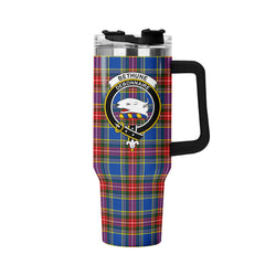 Bethune Modern Tartan Crest 40 oz Insulated Tumbler with Handle