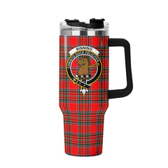Binning (of Wallifoord) Tartan Crest 40 oz Insulated Tumbler with Handle