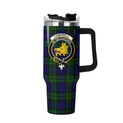 Campbell Modern Tartan Crest 40 oz Insulated Tumbler with Handle