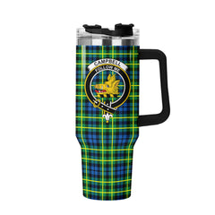 Campbell of Breadalbane Ancient Tartan Crest 40 oz Insulated Tumbler with Handle
