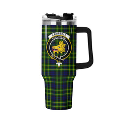 Campbell of Breadalbane Modern Tartan Crest 40 oz Insulated Tumbler with Handle