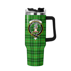 Clephan (or Clephane) Tartan Crest 40 oz Insulated Tumbler with Handle