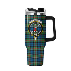 Colquhoun Ancient Tartan Crest 40 oz Insulated Tumbler with Handle