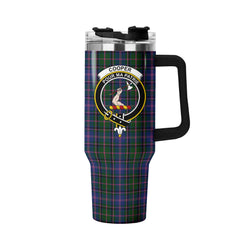 Cooper Tartan Crest 40 oz Insulated Tumbler with Handle