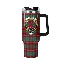 Crawford Modern Tartan Crest 40 oz Insulated Tumbler with Handle