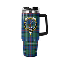 Davidson of Tulloch Tartan Crest 40 oz Insulated Tumbler with Handle