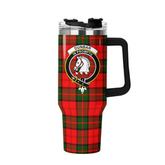 Dunbar Modern Tartan Crest 40 oz Insulated Tumbler with Handle