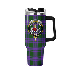Elphinstone Tartan Crest 40 oz Insulated Tumbler with Handle