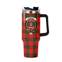 Erskine Modern Tartan Crest 40 oz Insulated Tumbler with Handle