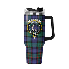 Fletcher Modern Tartan Crest 40 oz Insulated Tumbler with Handle