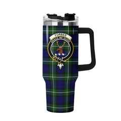 Forbes Modern Tartan Crest 40 oz Insulated Tumbler with Handle