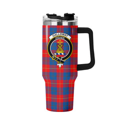 Galloway Red Tartan Crest 40 oz Insulated Tumbler with Handle