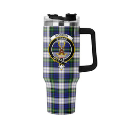 Gordon Dress Modern Tartan Crest 40 oz Insulated Tumbler with Handle